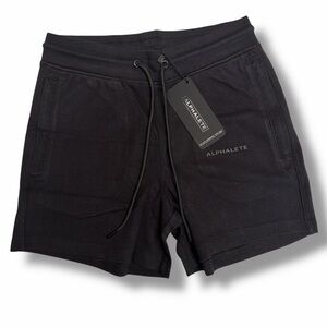 Alphalete Black Casual Athletic Shorts with Logo Tag